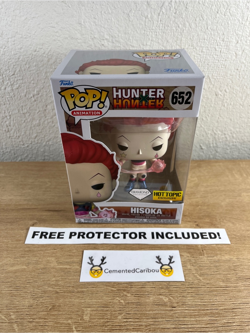 Hisoka Diamond Funko Pop #652 Hot Topic Hunter X Hunter Anime Vaulted NOT MINT
